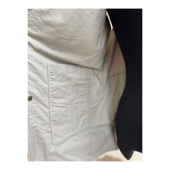 Lands End Men's Utility Vest Active Safari Field Fishing Travel Sz L Tan Khaki - Picture 8 of 12